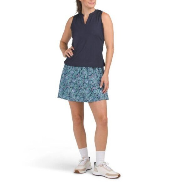 NWT Tommy Bahama Belair Paisley Ii Split Neck Tank And Paneled Skort Set, Large - Picture 1 of 16
